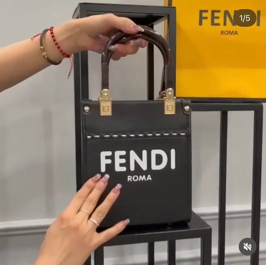 Fendi Roma Green Leather Bag – Luxury Designer Handbag