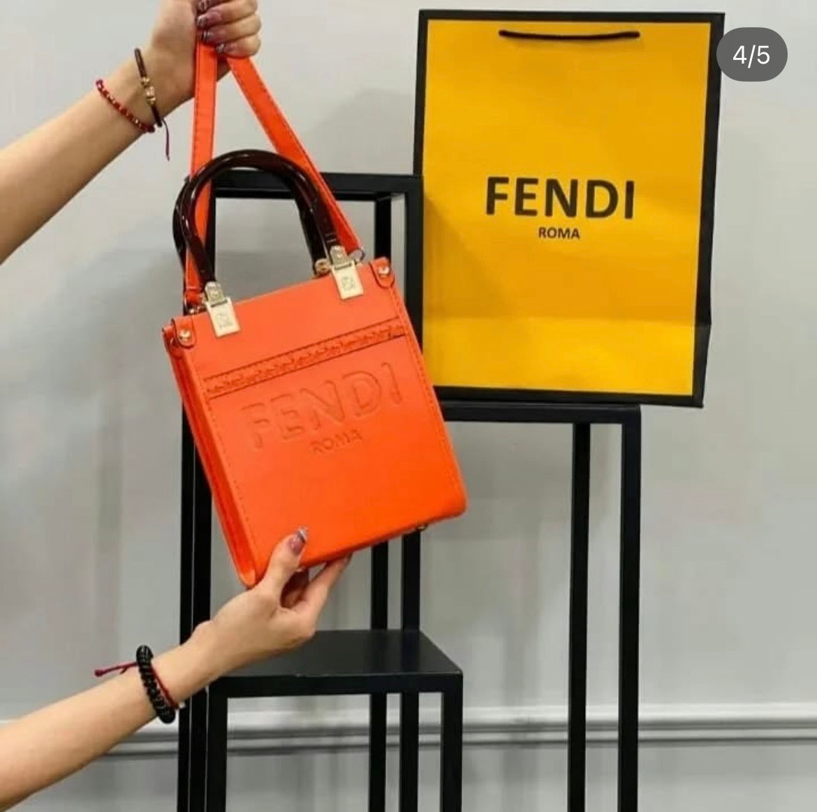 Fendi Roma Green Leather Bag – Luxury Designer Handbag