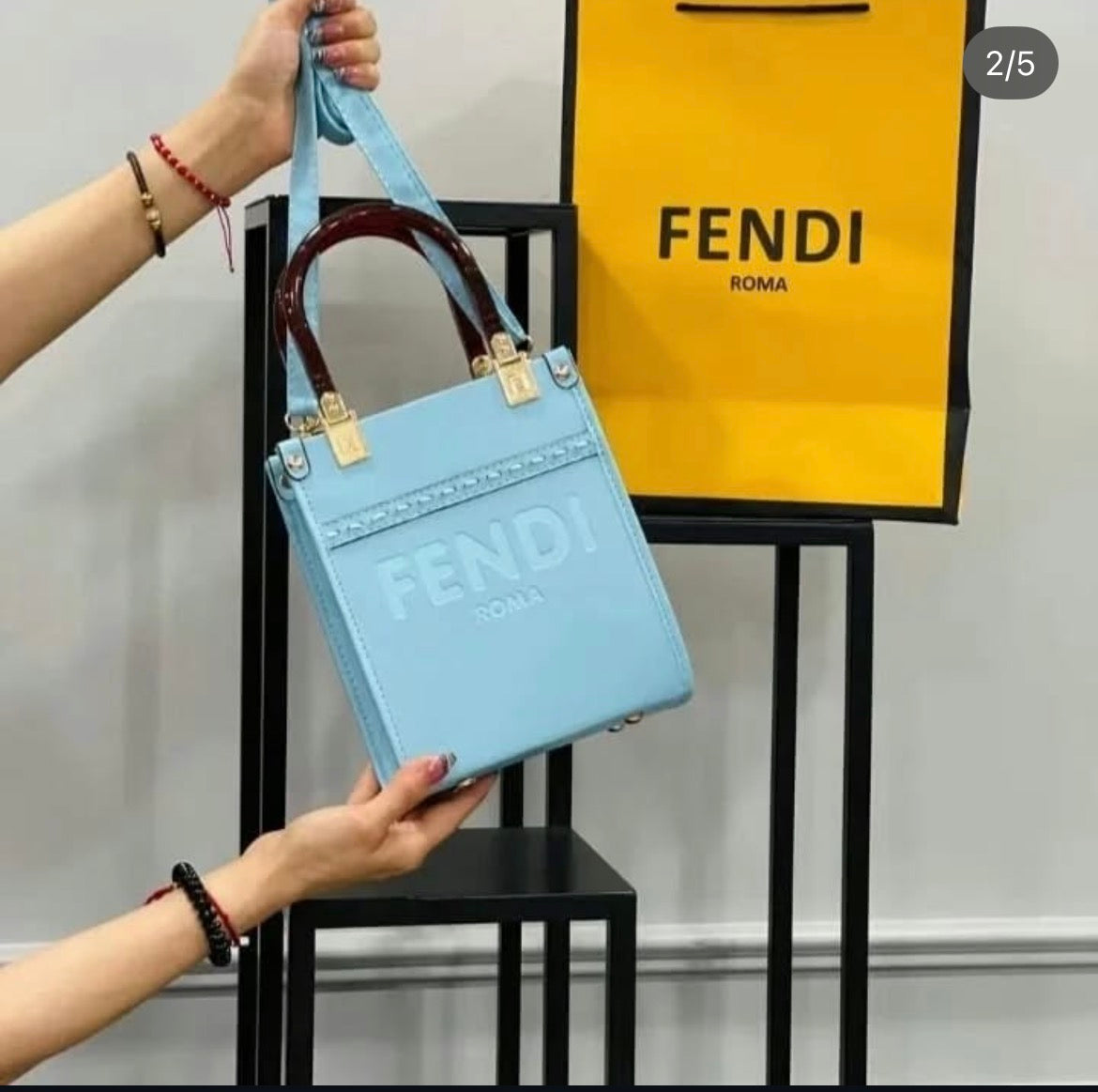 Fendi Roma Green Leather Bag – Luxury Designer Handbag